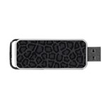 BLACK LEOPARD PRINT Portable USB Flash (Two Sides) Front