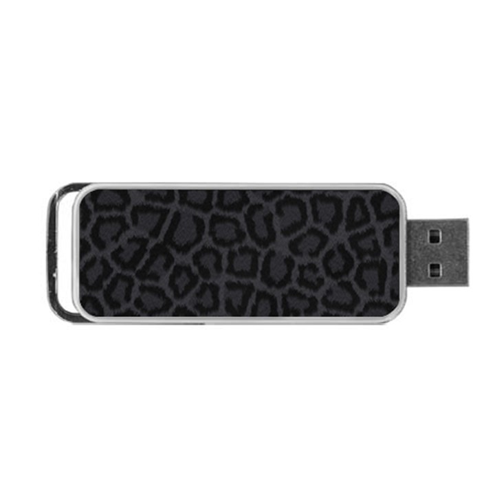 BLACK LEOPARD PRINT Portable USB Flash (Two Sides)