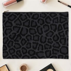 Black Leopard Print Cosmetic Bag (xxxl)  by trendistuff