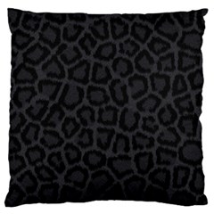 Black Leopard Print Standard Flano Cushion Cases (one Side)  by trendistuff