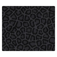 Black Leopard Print Double Sided Flano Blanket (small)  by trendistuff