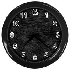 Black Cat Fur Wall Clocks (black) by trendistuff