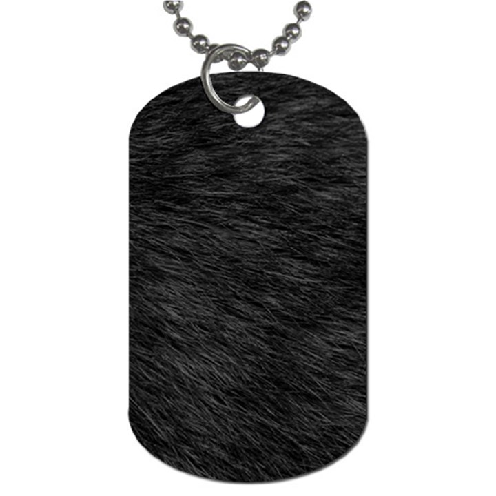 BLACK CAT FUR Dog Tag (One Side)