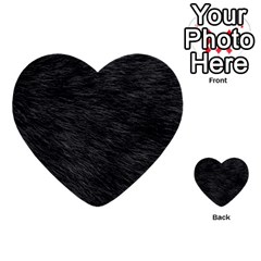 Black Cat Fur Multi-purpose Cards (heart)  by trendistuff