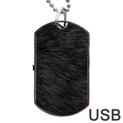 Black Cat Fur Dog Tag Usb Flash (one Side) by trendistuff