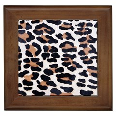 BLACK AND BROWN LEOPARD Framed Tiles