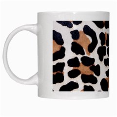 BLACK AND BROWN LEOPARD White Mugs