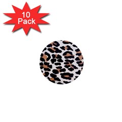 Black And Brown Leopard 1  Mini Buttons (10 Pack)  by trendistuff