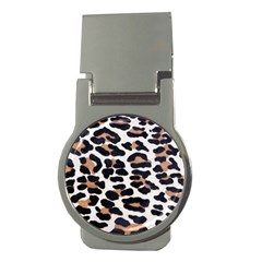 BLACK AND BROWN LEOPARD Money Clips (Round) 