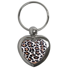 BLACK AND BROWN LEOPARD Key Chains (Heart) 