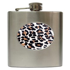 BLACK AND BROWN LEOPARD Hip Flask (6 oz)