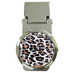 BLACK AND BROWN LEOPARD Money Clip Watches