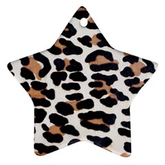 Black And Brown Leopard Star Ornament (two Sides)  by trendistuff