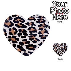 BLACK AND BROWN LEOPARD Multi-purpose Cards (Heart) 