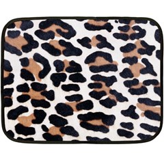 Black And Brown Leopard Double Sided Fleece Blanket (mini)  by trendistuff