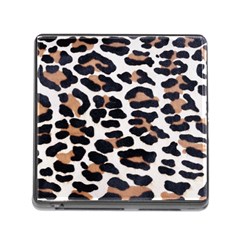 BLACK AND BROWN LEOPARD Memory Card Reader (Square)