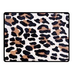 Black And Brown Leopard Double Sided Fleece Blanket (small)  by trendistuff