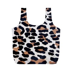 BLACK AND BROWN LEOPARD Full Print Recycle Bags (M) 