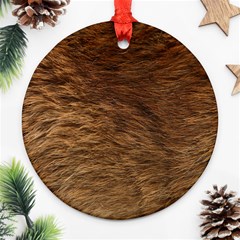 Bear Fur Round Ornament (two Sides)  by trendistuff