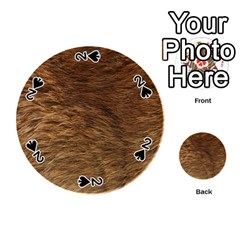 Bear Fur Playing Cards 54 (round)  by trendistuff