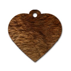 Bear Fur Dog Tag Heart (one Side) by trendistuff