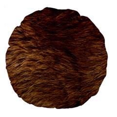 Bear Fur Large 18  Premium Flano Round Cushions by trendistuff