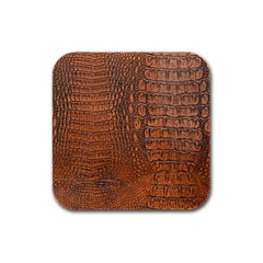 Alligator Skin Rubber Square Coaster (4 Pack)  by trendistuff