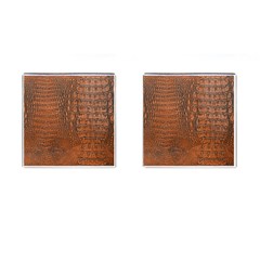 Alligator Skin Cufflinks (square) by trendistuff