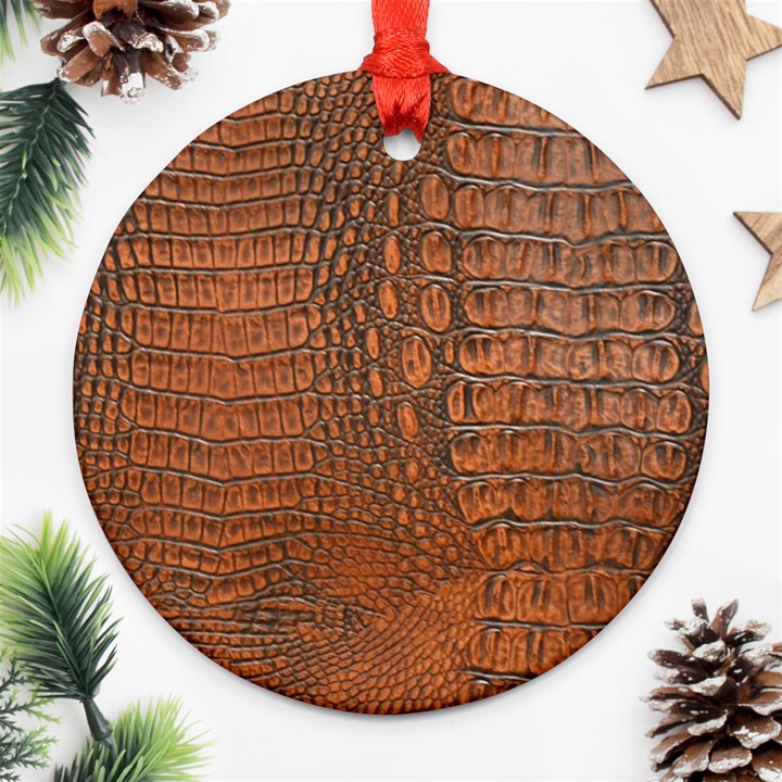 ALLIGATOR SKIN Round Ornament (Two Sides) 