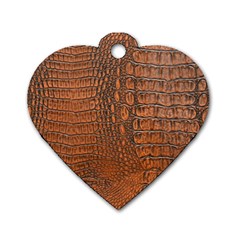 Alligator Skin Dog Tag Heart (one Side) by trendistuff