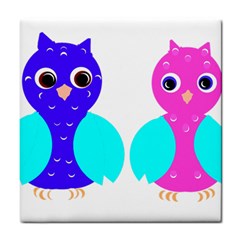 Owl Couple  Tile Coasters by JDDesigns