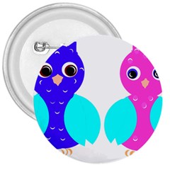 Owl Couple  3  Buttons by JDDesigns