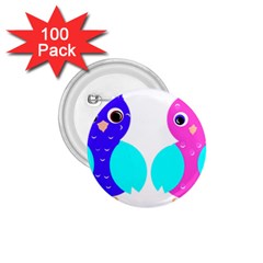 Owl Couple  1 75  Buttons (100 Pack)  by JDDesigns