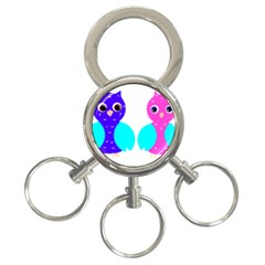 Owl Couple  3-ring Key Chains by JDDesigns