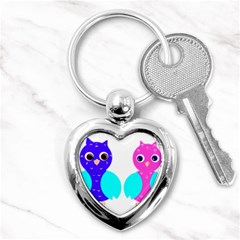 Owl Couple  Key Chains (heart) 