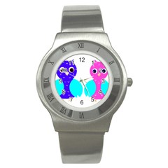 Owl Couple  Stainless Steel Watches by JDDesigns