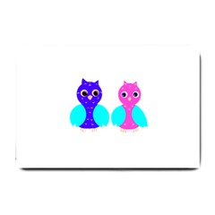 Owl Couple  Small Doormat  by JDDesigns