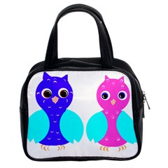 Owl Couple  Classic Handbags (2 Sides) by JDDesigns