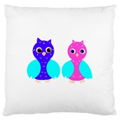 Owl Couple  Standard Flano Cushion Cases (two Sides) 