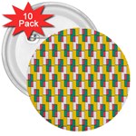 Connected rectangles pattern 3  Button (10 pack) Front