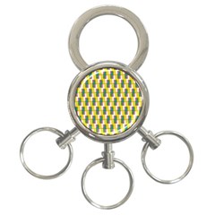 Connected Rectangles Pattern 3-ring Key Chain by LalyLauraFLM