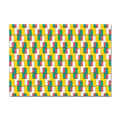 Connected Rectangles Pattern Sticker A4 (10 Pack)