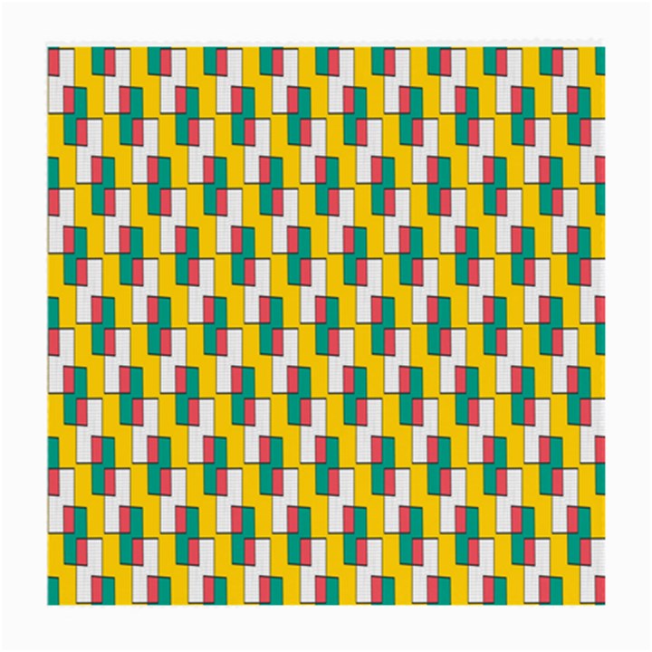 Connected rectangles pattern Medium Glasses Cloth