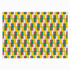 Connected Rectangles Pattern Large Glasses Cloth (2 Sides) by LalyLauraFLM