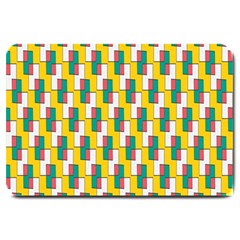 Connected Rectangles Pattern Large Doormat by LalyLauraFLM