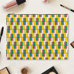 Connected Rectangles Pattern Cosmetic Bag (xl) by LalyLauraFLM