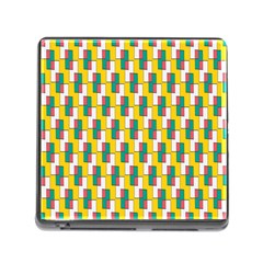 Connected Rectangles Pattern Memory Card Reader (square) by LalyLauraFLM