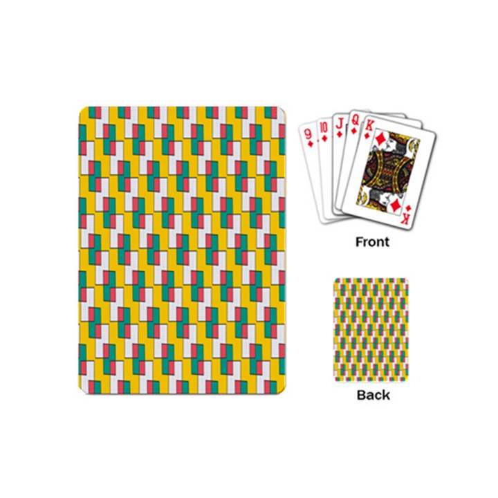 Connected rectangles pattern Playing Cards (Mini)