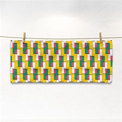 Connected Rectangles Pattern Hand Towel by LalyLauraFLM