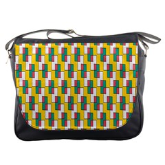 Connected Rectangles Pattern Messenger Bag by LalyLauraFLM